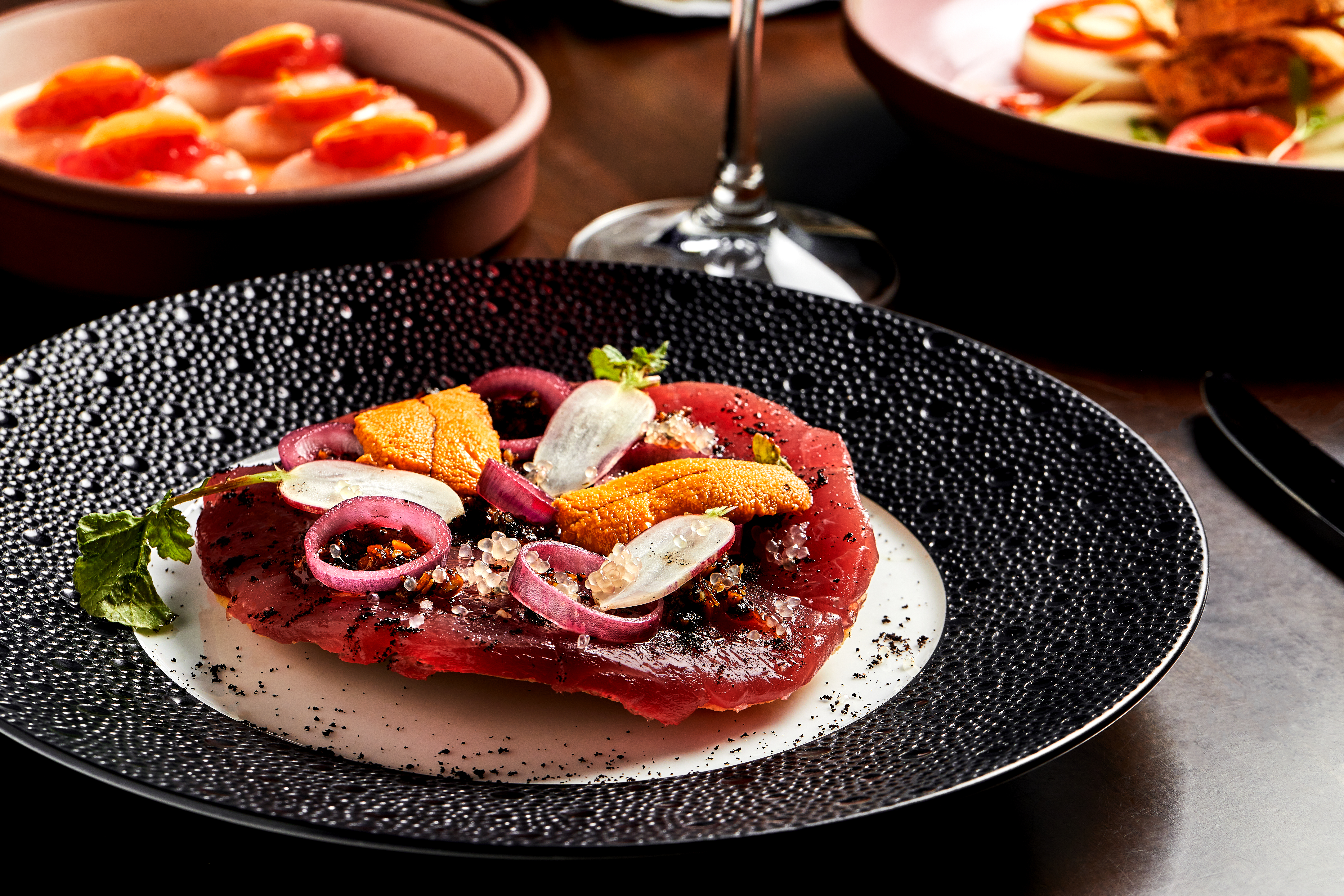 A plate with delicious food. 