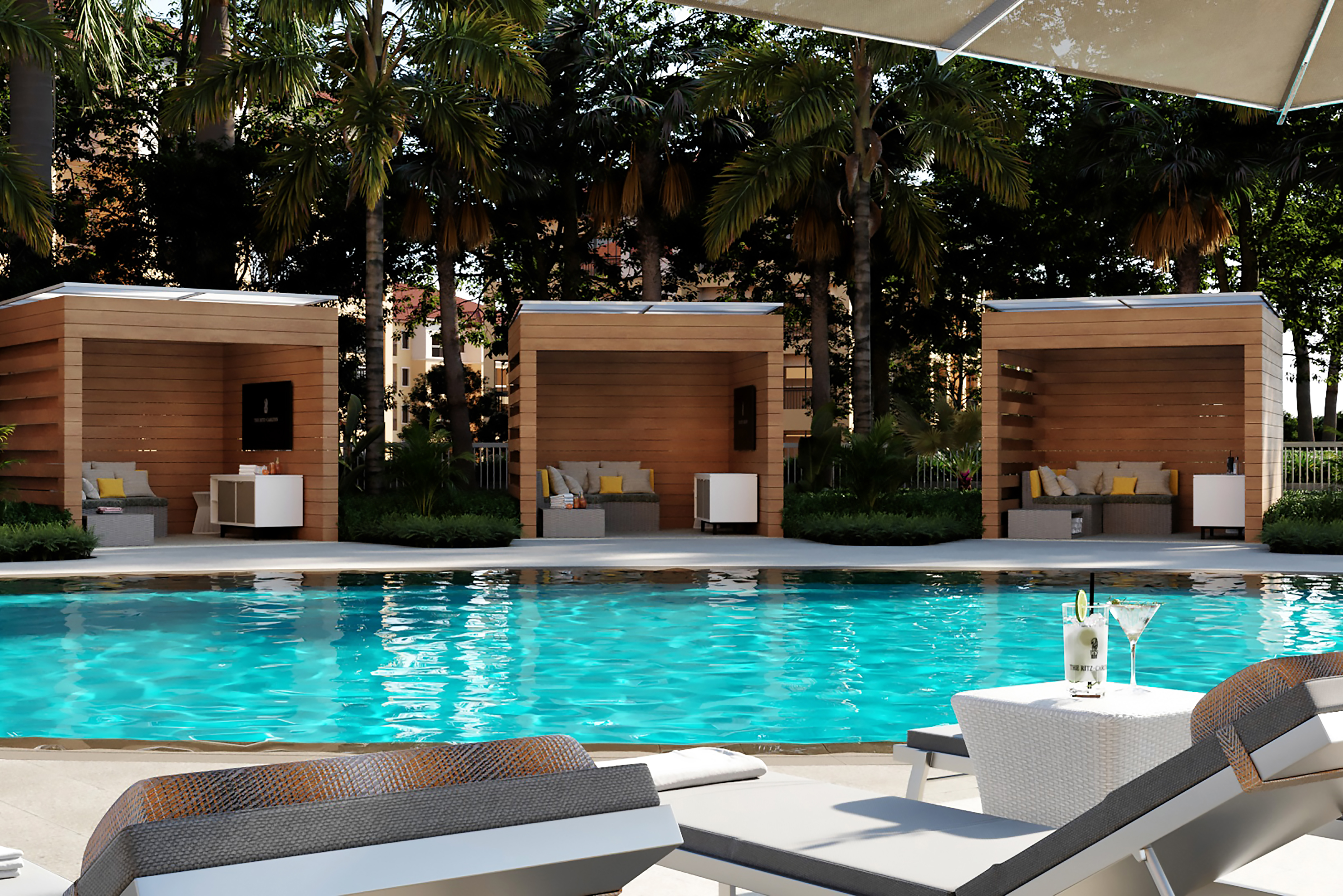 Pool and Cabanas